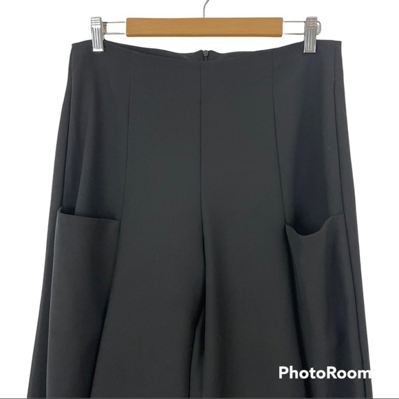Matthildur Handmade High Rise Black Wide Leg Pants Medium - Picture 3 of 16